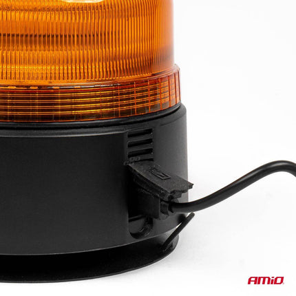 AMiO Oranje LED Batterij Zwaailicht Noodverlichting met Magneet 36LED 12/24V Oplaadbaar - VCTparts.nl