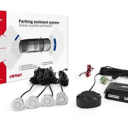 AMiO AMiO Parkeerhulpsysteem Buzzer 4 sensor zilver AMiO 1