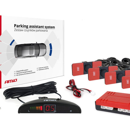 AMiO AMiO Parkeerhulpsysteem LED 4 sensoren zwart binnenmontage 165mm AMiO 3