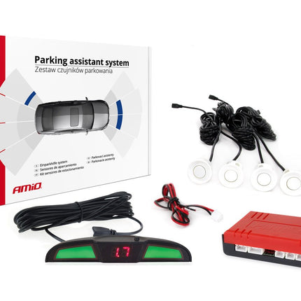 AMiO AMiO Parkeerhulpsysteem LED COB 4 sensor wit AMiO 1
