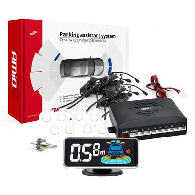 Système d'aide au parking amio LED-Graf 3d 8 Capteur blanc