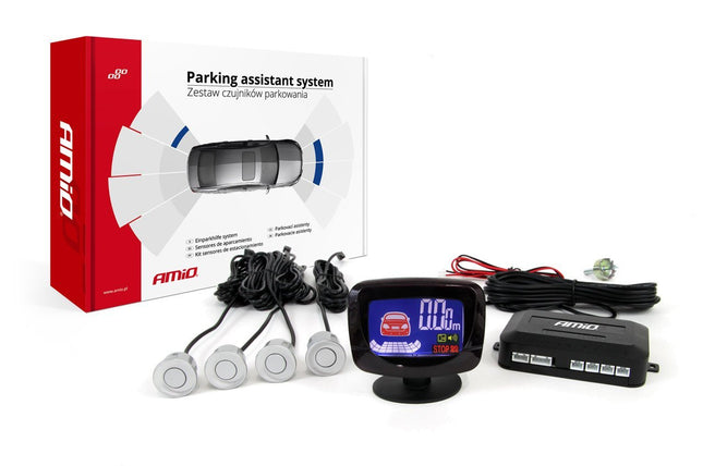AMiO AMiO Parkeerhulpsysteem LED - GRAF 4 sensor zilver AMiO 5