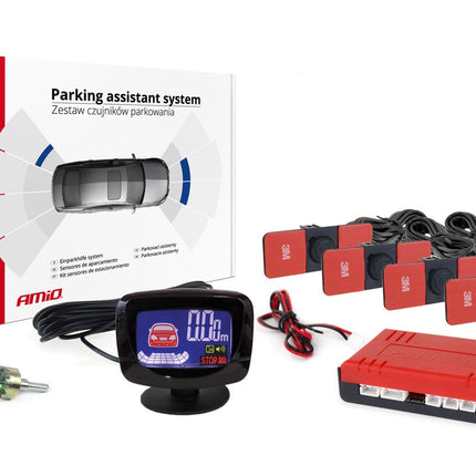 AMiO AMiO Parkeerhulpsysteem LED - GRAF 4 sensor zwart binnenmontage 165mm AMiO 4