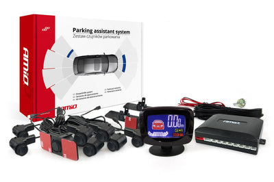 AMiO Parkeerhulpsysteem LEDGRAF 8 sensor zwart binnenmontage 16,5mm