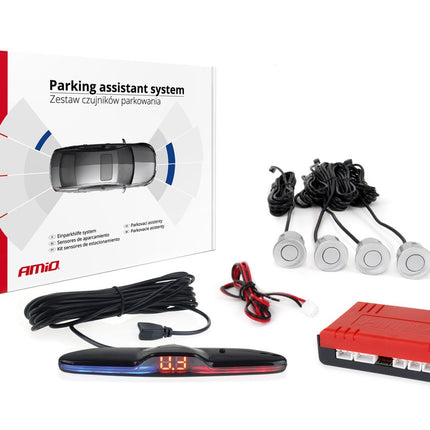 AMiO AMiO Parkeerhulpsysteem MAX LED 4 sensor zilver AMiO 1