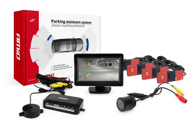 AMiO AMiO Parkeerhulpsysteem TFT01 43" met HD - 301 - IR 4 sensoren zwart binnenmontage AMiO 3