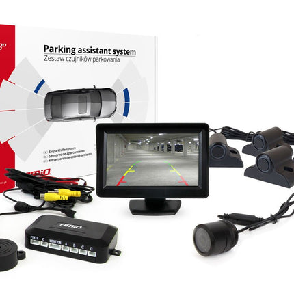 AMiO AMiO Parkeerhulpsysteem TFT01 43" met HD - 301 - IR 4 sensoren zwart Truck AMiO 2