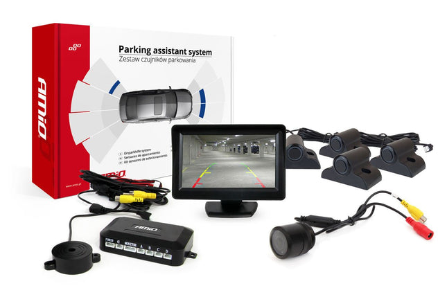 AMiO AMiO Parkeerhulpsysteem TFT01 43" met HD - 301 - IR 4 sensoren zwart Truck AMiO 2