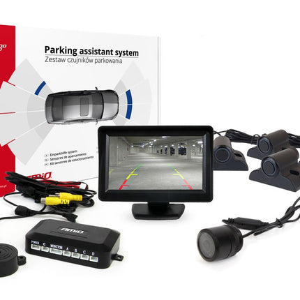 AMiO AMiO Parkeerhulpsysteem TFT01 43" met HD - 301 - IR 4 sensoren zwart Truck AMiO 1