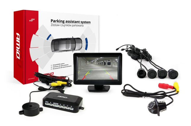 AMiO AMiO Parkeerhulpsysteem TFT01 43" met HD - 305 LED 4 sensoren zwart AMiO 4