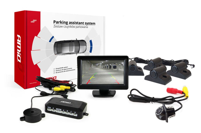 AMiO AMiO Parkeerhulpsysteem TFT01 43" met HD - 305 - LED 4 sensoren zwart Truck AMiO 1