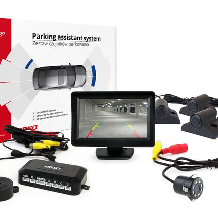 AMiO AMiO Parkeerhulpsysteem TFT01 43" met HD - 308 - LED 4 sensoren zwart Truck AMiO 7