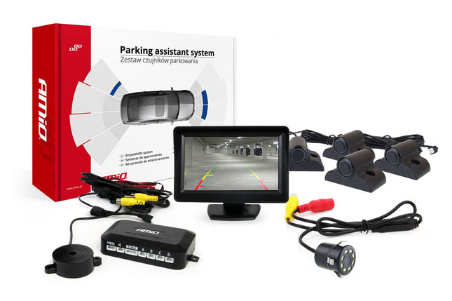 AMiO AMiO Parkeerhulpsysteem TFT01 43" met HD - 308 - LED 4 sensoren zwart Truck AMiO 7