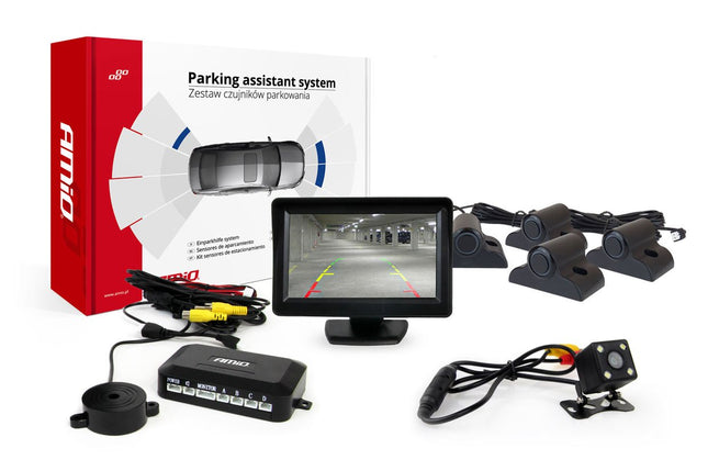 AMiO AMiO Parkeerhulpsysteem TFT01 43" met HD - 315 - LED 4 sensoren zwart Truck AMiO 1