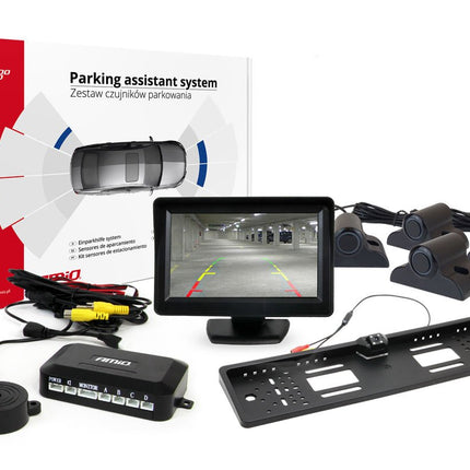 AMiO AMiO Parkeerhulpsysteem TFT01 43" met HD - 402 - LED 4 sensoren zwart Truck AMiO 1