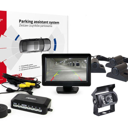 AMiO AMiO Parkeerhulpsysteem TFT01 43" met HD - 501 - IR 4 sensoren zwart Truck AMiO 5