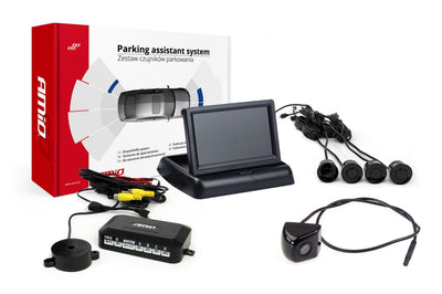 Système d'aide au parking amio 43 TFT02 Flip-Up CAM-310 Black 22 mm