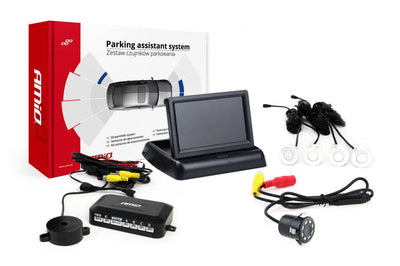 Système d'aide au parking amio TFT02 43 pouces avec HD-308 LED et 4 capteurs blancs