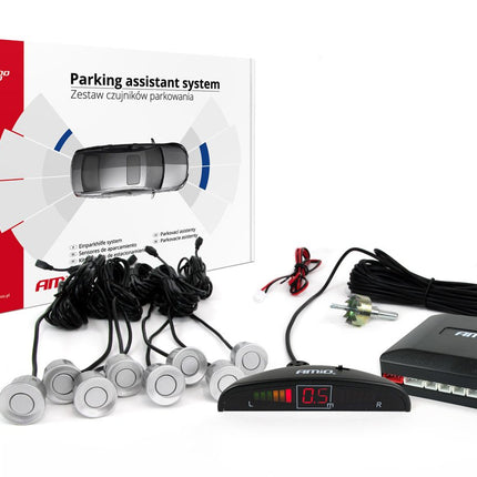 AMiO AMiO Parkeersensor 8 LED zilver AMiO 1