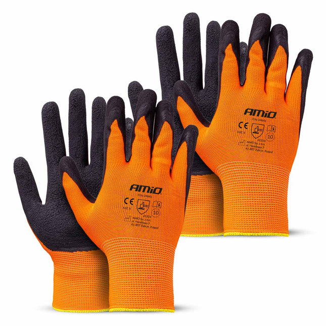 AMiO PE Latex Foam Safety Werkhandschoenen 2132X – Maat 10 L (2 Paar) - VCTparts.nl