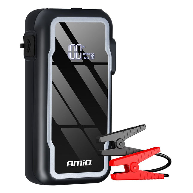 AMiO Portable 3 - in - 1 Jump Starter LED Powerbank – 12V 12Ah – 1600A – Compact en Krachtig - VCTparts.nl