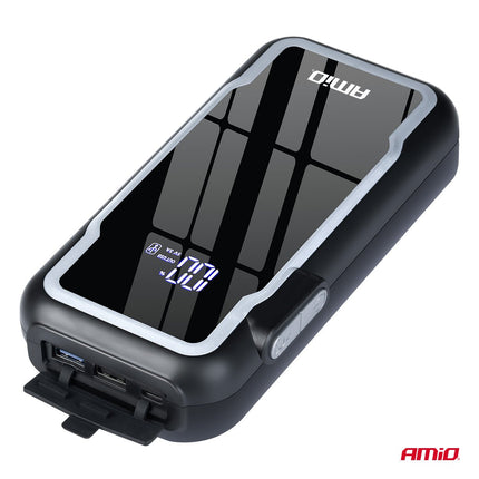 AMiO Portable 3 - in - 1 Jump Starter LED Powerbank – 12V 12Ah – 1600A – Compact en Krachtig - VCTparts.nl