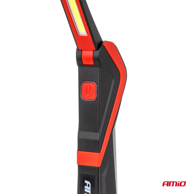 AMiO Professionele LED Looplamp Inspectielamp 5W COB met Draaibare Kop en Magnetische Bevestiging - VCTparts.nl