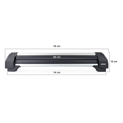 AMiO Ski- en Snowboarddrager 760mm SSR-01L voor op de Dakdrager AMiO 9