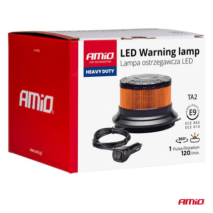 AMiO Stroboscoop Zwaailicht LED Waarschuwingslamp Heavy Duty W28M 12V 24V Oranje - VCTparts.nl