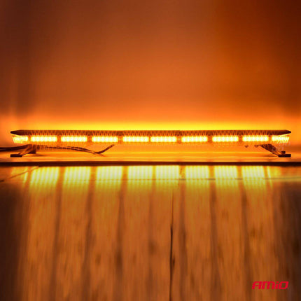 AMiO Stroboscoop Zwaailicht LED Waarschuwingslichtbar / LED Bar 180 LED 1372mm Oranje - VCTparts.nl