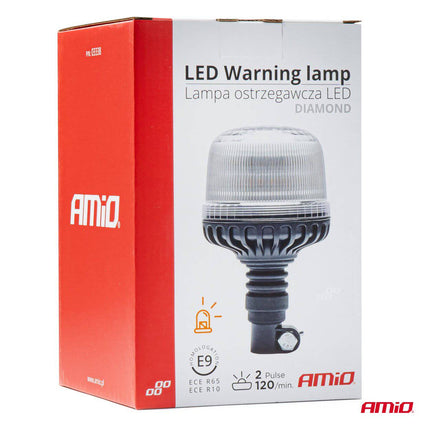 AMiO Stroboscoop Zwaailicht Waarschuwingslamp W25P 12/24V IP66 Oranje R65 R10 - VCTparts.nl