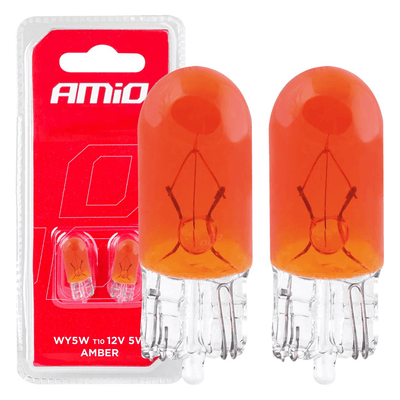 AMIO T10 Éclairage halogène orange 30 lumen W2.1x9.5d (ensemble) [indicateur de direction clignotant]