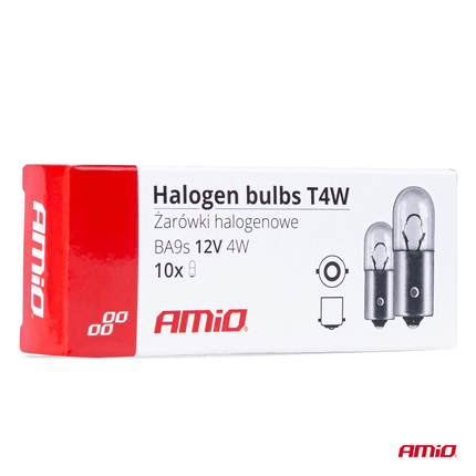 AMiO T4W BA9S Halogeenlamp 12V 4W Wit – Koplamp en Dagrijverlichting – Set 10 stuks - VCTparts.nl