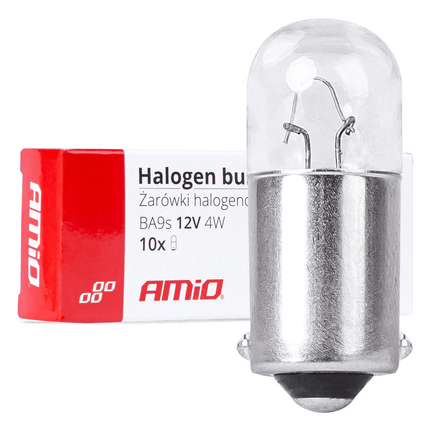 AMiO T4W BA9S Halogeenlamp 12V 4W Wit – Koplamp en Dagrijverlichting – Set 10 stuks - VCTparts.nl