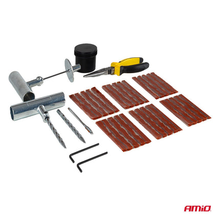 AMiO Tubeless Bandenreparatie Set 38 - Delig - Effectieve Lekafdichting voor Auto SUV Motor en Quad - VCTparts.nl