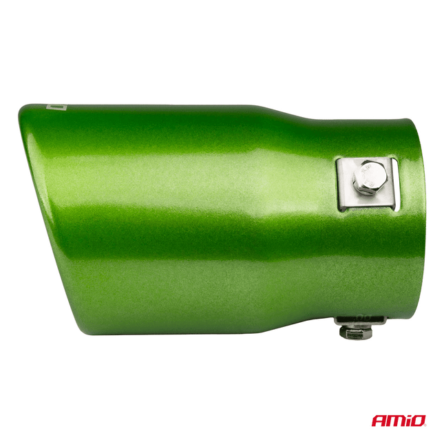 AMiO Uitlaat Einddemper Sierstuk RVS Koppelstuk 76mm Groen - VCTparts.nl