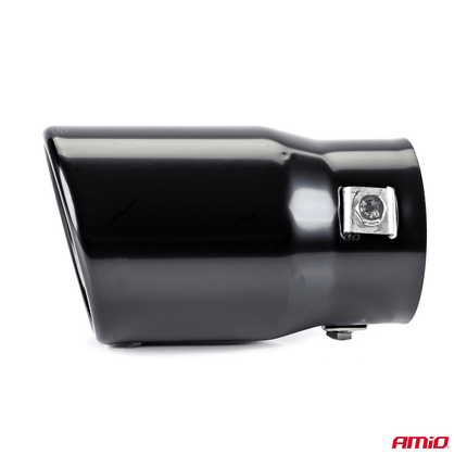 AMiO Uitlaat Einddemper Sierstuk RVS MT 017B Koppelstuk 63mm Zwart - VCTparts.nl