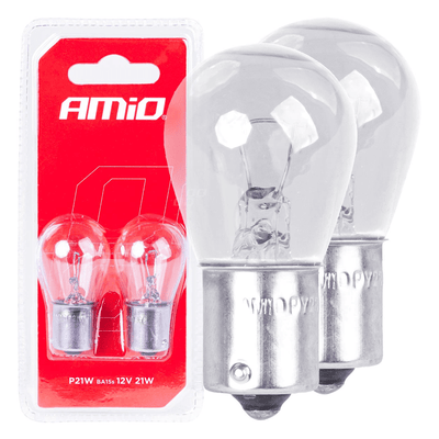 Amio universel halogène blanc ba15s pour les feux de course de jour p21w (12v) (ensemble)