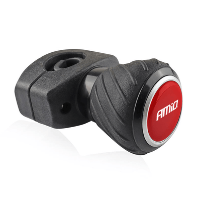 Bouton de commande en caoutchouc Universal Amio pour le volant à 360 ° Black-rouge [Spinner de roue]