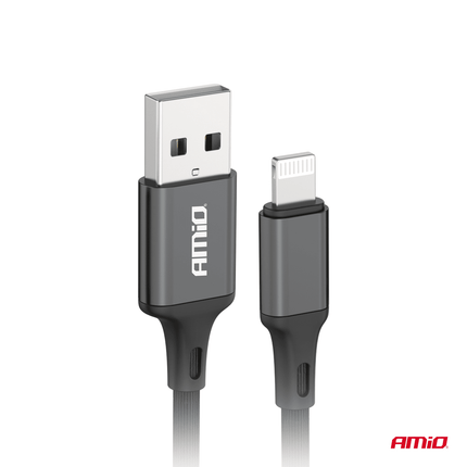 AMiO USB - A naar Lightning Kabel 2A 100cm FullLINK - Hoogwaardige Snellader Oplaadkabel Snoer - VCTparts.nl