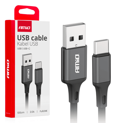 Amio USB-A à USB-C Cable 2A 100cm FullLink High-qualité Chargeur Fast Charging Cable Corde