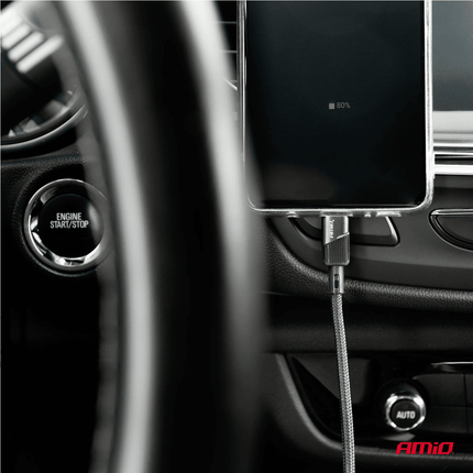 AMiO USB - A naar USB - C Kabel 3A 100cm FullLINK Premium - Hoogwaardige Snellader Oplaadkabel Snoer - VCTparts.nl