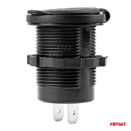 AMiO Waterdichte Telefoon Lader Autostekker Inbouwdoos 2x USB - A 12V 24V Universeel - VCTparts.nl