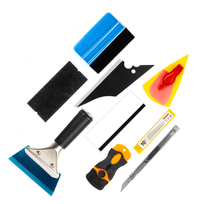 AMiO Wrapping Folie Applicatie Toolkit Set Gereedschap voor Professionele Resultaten (11 stuks)