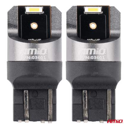 AMiO WY21W LED 12V - 24V 2x1860 SMD Wit Canbus [Koplamp - Dagrijverlichting] (2 stuks) - VCTparts.nl