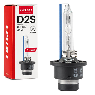 AMiO Xenon Lamp D2S 8000K 35W - Premium E4 ECE R99 Goedgekeurde IJsblauwe Koplamp Autolamp