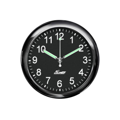 Analogique mini tableau de bord horloge de voiture auto-adhésive noir