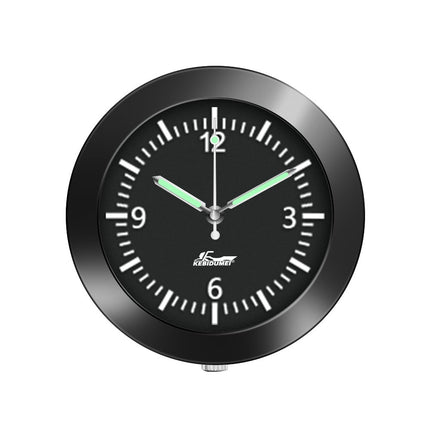 Analoog Mini Dashboard Auto Klokje Zelfklevend zwart Mat - VCTparts.nl