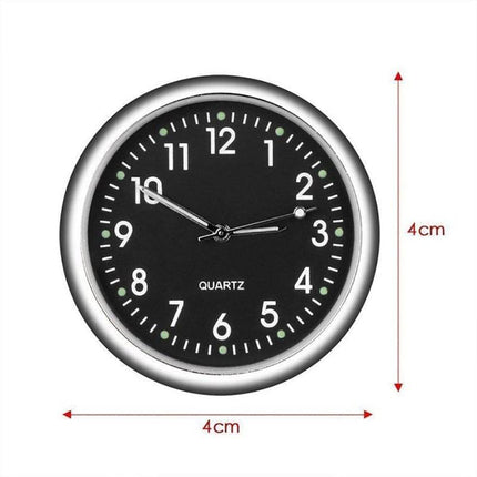 Analoog Mini Dashboard Auto Klokje Zelfklevend zwart Mat - VCTparts.nl