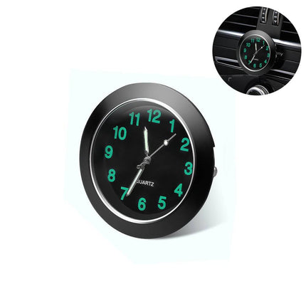 Analoog Mini Dashboard Auto Klokje Zelfklevend zwart Mat - VCTparts.nl